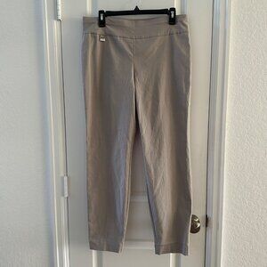 Alfani Womens Pants 12S Beige Stretch Cotton Blend Slim Fit